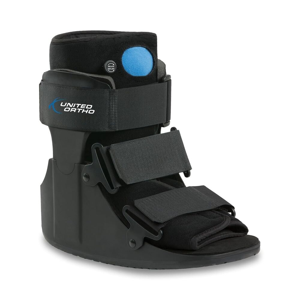 United Ortho USA14115 SHORT Air Cam Walker Fracture Boot, MEDIUM, Black